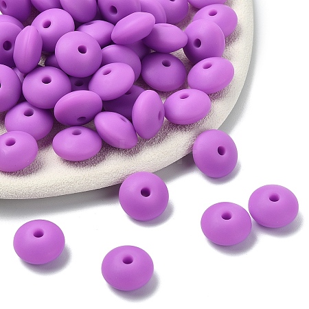100Pcs Food Grade Eco-Friendly Silicone Beads SIL-YW0001-84E-1