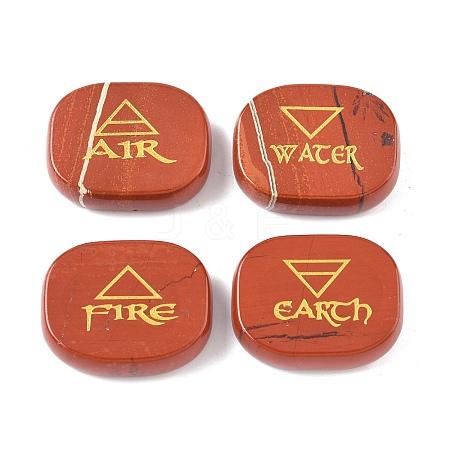 4Pcs 4 Styles Natural Red Jasper Display Decorations G-F786-02D-03-1