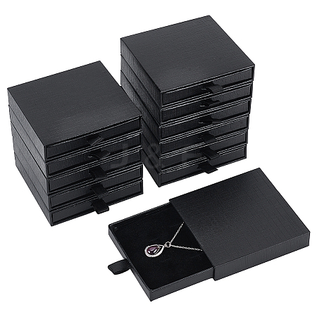 Cardboard Jewelry Set Storage Drawer Boxes CON-WH0112-008-1