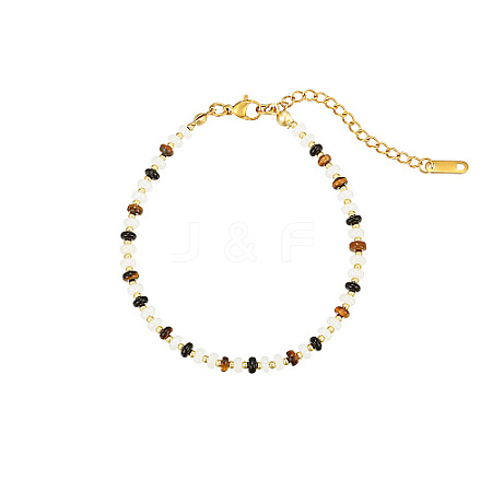 Natural Tiger Eye Beaded Bracelets PM6114-2-1