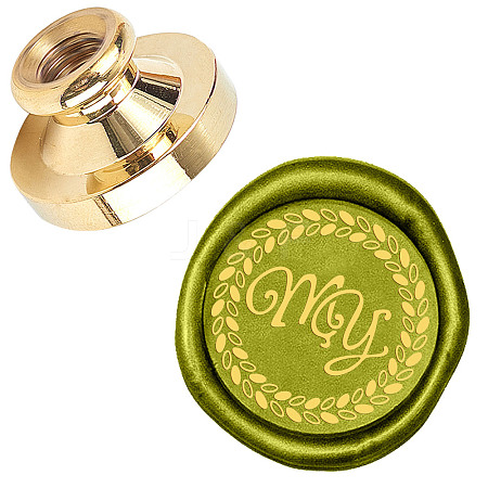 Wax Seal Brass Stamp Head AJEW-WH0209-370-1