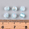Transparent Spray Painted Glass Beads X1-EGLA-N018-4mm-06-4