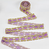 10 Yards Polyester Lace Ribbon with Paillette OCOR-WH0090-050B-7