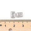 Rectangle Brass Glass Beads KK-Z101-01P-3