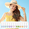 12Pair 304 Stainless Steel Shell Shape Dangle Earrings EJEW-UN00016-5