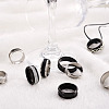 Yilisi 12Pcs 12 Style Stainless Steel Grooved Finger Ring Settings STAS-YS0001-24-16