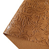Embossed Flower Pattern Imitation Leather Fabric PW-WG18445-08-1