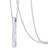 304 Stainless Steel Twisted Rectangle Pendant Urn Ashes Necklaces NJEW-WH0036-029P-1
