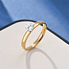 Stainless Steel with Rhinestone Finger Rings FS-WGB751E-35-1