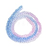 Transparent Painted Glass Beads Strands DGLA-A034-T1mm-A08-5