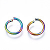 Ion Plating(IP) Rainbow Color 304 Stainless Steel Open Jump Rings STAS-N098-062B-01-2