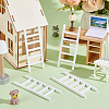 Wooden Ladder Miniature Ornaments AJEW-WH0270-937-4