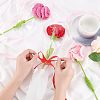 Fingerinspire 3Pcs 3 Colors Cotton Knitting Artificial Flower AJEW-FG0001-80-3