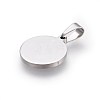 Tarnish Resistant 304 Stainless Steel Stamping Blank Tag Pendants STAS-L220-03A-2