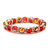 UV Plating Glass Beads Stretch Bracelets for Women FY7008-4-1