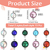 30Pcs 2 Styles Glass Cone Connector Charms STAS-YW0011-23-2