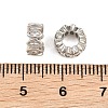 Brass Micro Pave Clear Cubic Zirconia European Beads CU-CBA6A75-15P-3