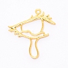 Zinc Alloy Open Back Bezel Pendants PALLOY-WH0070-86G-1