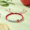 Teacher's Day Acrylic Beads Braided Bead Bracelets Men Women BJEW-TA00605-1