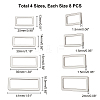 32Pcs 4 Style Alloy Buckle FIND-WR0002-90P-4
