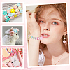 60Pcs Flocking Opaque Acrylic Beads FIND-GA0008-13-5