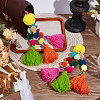 The Colors of the Small Pom Balls are Random Color KEYC-WH20004-02C-3