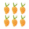 Glass Seed Beaded Mango Pendants PALLOY-MZ00893-01-1