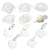 40Pcs 5 Style Acrylic Transparent Blank Pendants DIY-CJC0002-011-2