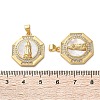 Brass Micro Pave Cubic Zirconia Pendants KK-U070-13B-G-3