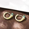 Brass Micro Pave Cubic Zirconia Hoop Earrings EJEW-B146-02G-3