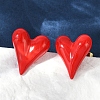 Brass Enamel Stud Earrings for Women EJEW-A126-02G-5