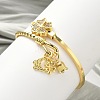 Brass Micro Pave Clear Cubic Zirconia Cuff Bangles BJEW-F513-04G-2