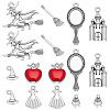 48Pcs 8 Styles Snow White & Witch Theme Tibetan Style Alloy Pendants TIBEP-SC0003-61-1