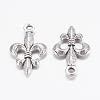 Tibetan Style Alloy Metal Fleur De Lis Pendants EA8747Y-1