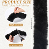 2Pcs 2 Colors Faux Fur Chenille Stick Fabric Roll for Christmas Tree Decor or Wreath Bows Craft FIND-CY0002-10A-2