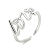 Word Love Brass Open Cuff Ring for Women LS-RJEW-A040-04P-1