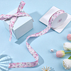 1Roll Single Face Printed Polyester Satin Ribbon SRIB-CY0001-47F-4