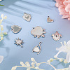 7Pcs 7 Styles 304 Stainless Steel Pendant Cabochon Settings STAS-TA0005-83-5