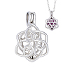 1Pc 925 Sterling Silver Bead Cage Pendants STER-PH0004-84-1