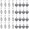 120Pcs 2 Styles Alloy Glue On Flat Pad Pendant Bails FIND-SP0005-10-7