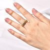 Wave Texture 304 Stainless Steel Finger Rings WGA78FE-02-2