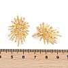 Brass Micro Pave Clear Cubic Zirconia Stud Earrings EJEW-P301-16G-5