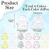 120Pcs 6 Colors Transparent Acrylic Bead Caps TACR-SC0001-51-2