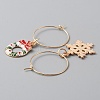 Christmas Zinc Alloy Enamel Wine Glass Charms AJEW-WH0342-70-2