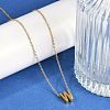 Ion Plating(IP) 304 Stainless Steel Pendant Necklaces NJEW-R050-01G-23-3