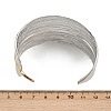 304 Stainless Steel Cuff Bangles for Women BJEW-D363-01A-PG-3