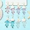 Shell & Glass Seed Bead Dangle Earrings EJEW-MZ00740-1