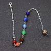 Natural Gemstone Dowsing Pendulums Chains PW-WG739B0-01-1