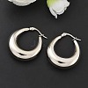 Non-Tarnish 304 Stainless Steel Chunky Hoop Earrings for Women X-EJEW-F280-06E-P-5