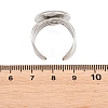 304 Stainless Steel Open Cuff Ring Components STAS-F366-06E-P-2
